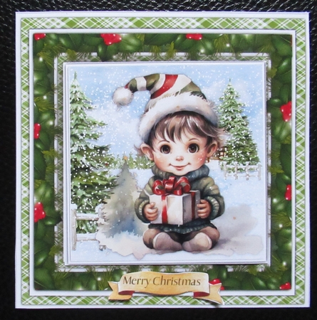 8x8 Mini Kit, Gorgeous Elf with Presents by Davina Rundle