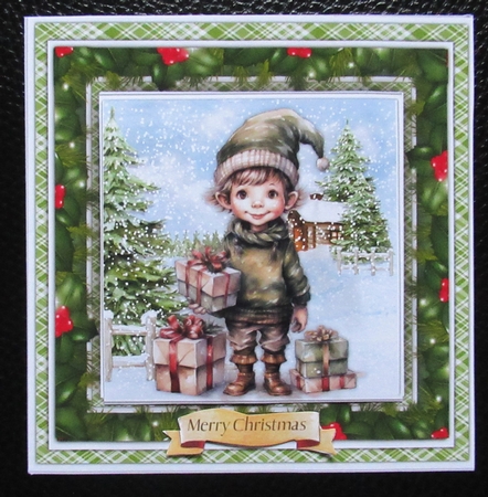 8x8 Mini Kit, Gorgeous Elf with Presents by Davina Rundle