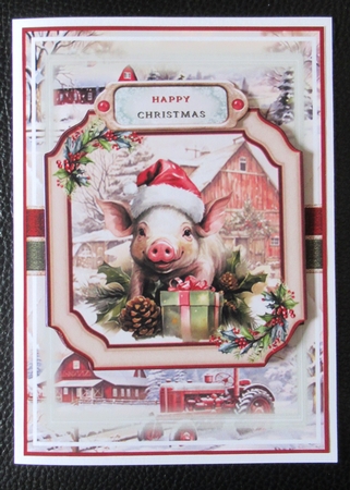 Christmas Farm Animals 02 Mini Page Kit by Davina Rundle