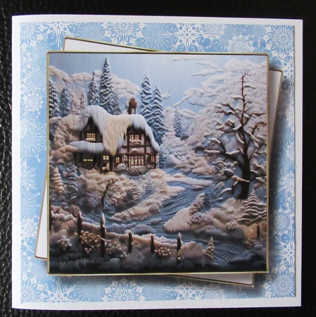 Embroidered Winter Scene No Flowers (request) by Davina Rundle
