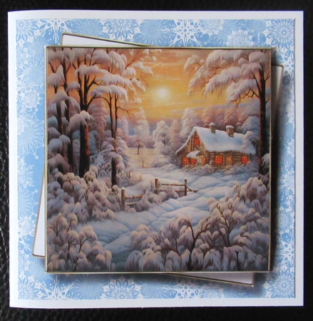 Embroidered Winter Scene No Flowers (request) by Davina Rundle