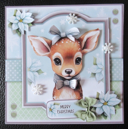 Blue Christmas Reindeer by Davina Rundle