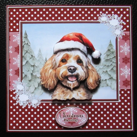 6x6 Have a Cavapoo Christmas Design 8 by Davina Rundle