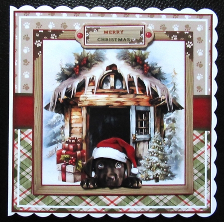 Peeking Christmas Dogs 02 Mini Page Kit  by Davina Rundle