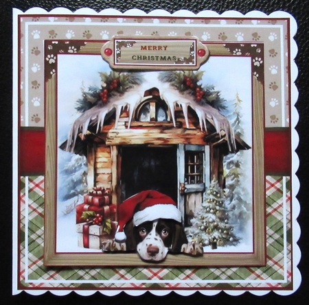 Peeking Christmas Dogs 02 Mini Page Kit  by Davina Rundle