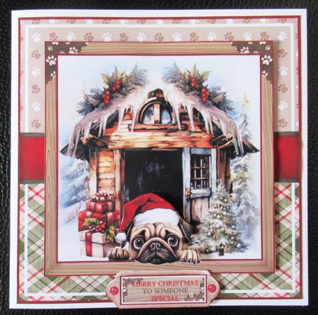 Peeking Christmas Dogs 03 Mini Page Kit  by Davina Rundle