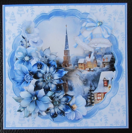 Christmas Village - Decoupage Card Mini Kit by Davina Rundle