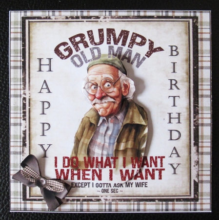 7x7 Grumpy old man choice of four mini kit by Davina Rundle