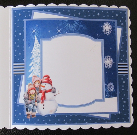 Snowman and girls insert by Davina Rundle