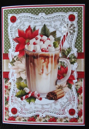 Mixed Poinsettias 7x5 inch Bumper Set by Davina Rundle