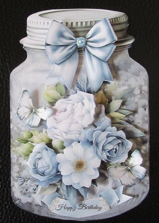 Delicate Floral Mason Jar Shaped Mini Page Kit  by Davina Rundle