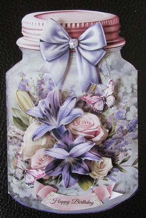 Delicate Floral Mason Jar 02 Shaped Mini Page Kit  by Davina Rundle