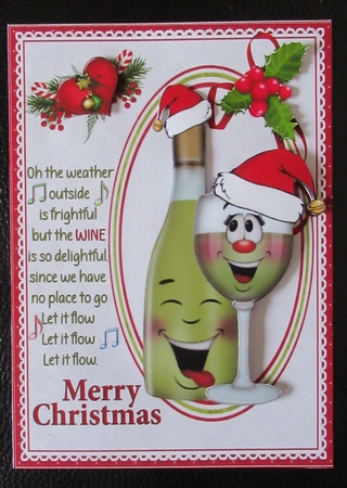 7x7 & A5 Christmas weather and wine choice of four characters mini kit by Davina Rundle
