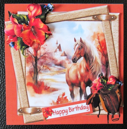7x7 For the love of horses choice of 5 mini kit by Davina Rundle
