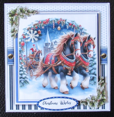 8x8 Mini Kit, Gorgeous Festive Shire Horses by Davina Rundle