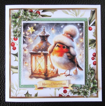 8x8 Mini Kit, Gorgeous Robins Bobble Hat  by Davina Rundle