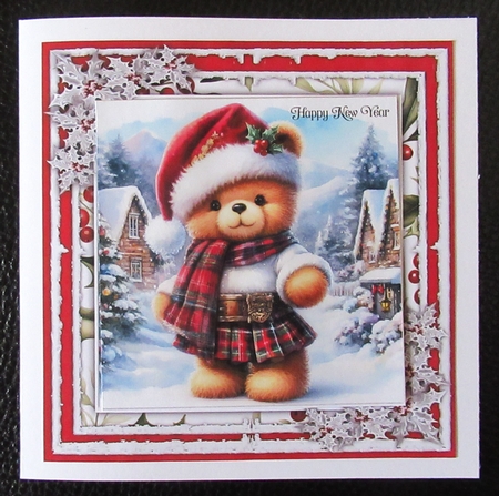 8x8 Mini Kit, Gorgeous Kilted Tartan Bear by Davina Rundle