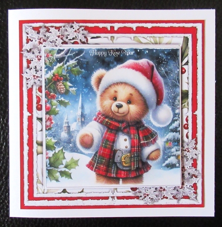 8x8 Mini Kit, Gorgeous Kilted Tartan Bear by Davina Rundle