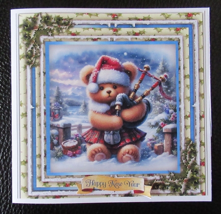 8x8 Mini Kit, Gorgeous Bagpipe Bears by Davina Rundle