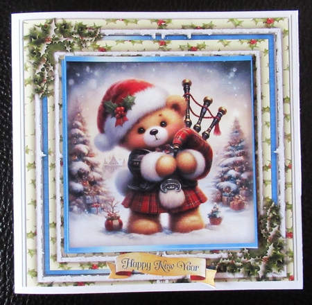8x8 Mini Kit, Gorgeous Bagpipe Bears by Davina Rundle