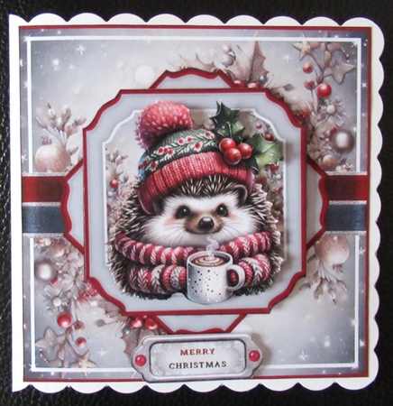 Cute Christmas Hedgehog Mini Page Kit by Davina Rundle