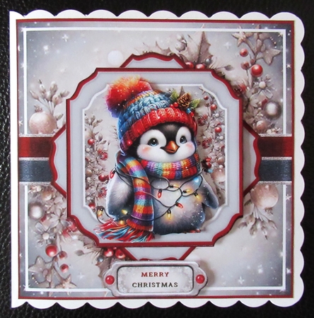 Cute Christmas Penguins Mini Page Kit by Davina Rundle