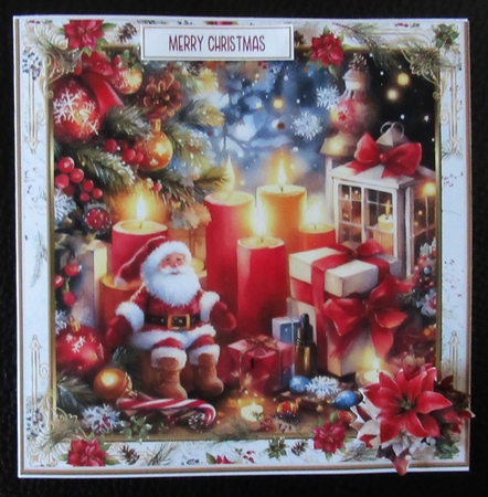 Christmas Joy Vintage Decoupage 6x6ins Topper 16 by Davina Rundle