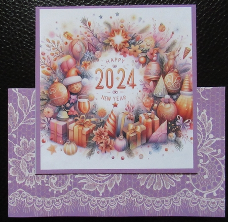 Happy New Year 2024 6 x 6 Shaped Card Kit by Davina Rundle