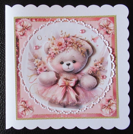 Cute Pink Puppy matching Insert by Davina Rundle
