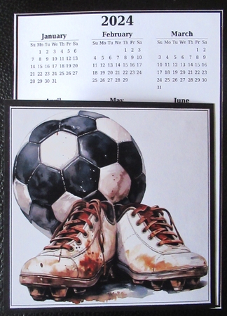 2024 calendar Football 2 by Davina Rundle