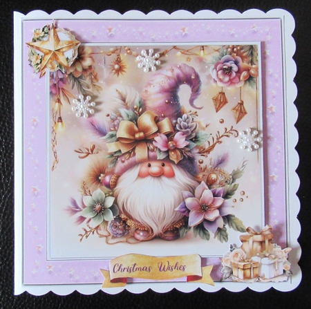 8x8 Mini Kit, gorgeous Floral Christmas Gnomes by Davina Rundle