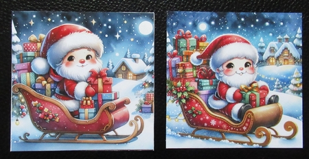 Santa on his sleigh by Davina Rundle