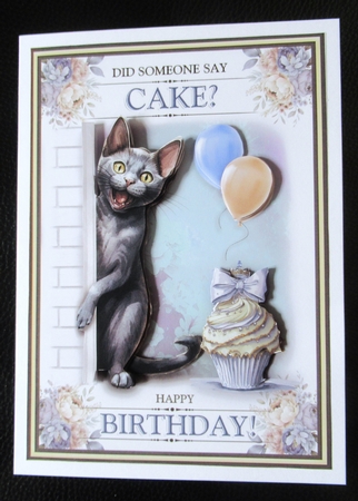 Did Someone Say Cake? (Cat) by Davina Rundle