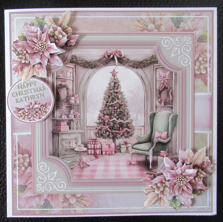 Pink And Sage Christmas Room Mini Page Kit by Davina Rundle