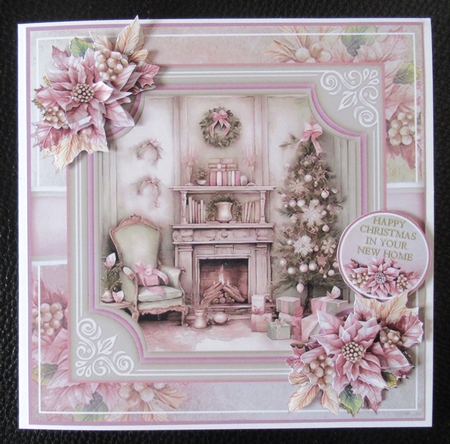 Pink And Sage Christmas Room Mini Page Kit by Davina Rundle