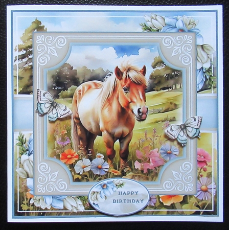 Beautiful Summer Meadow Horses Mini Page Kit by Davina Rundle