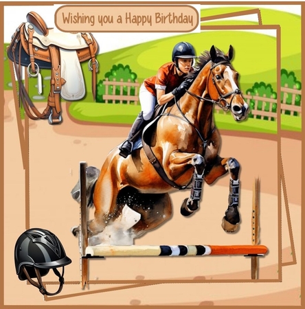 Horse Jumping by Davina Rundle