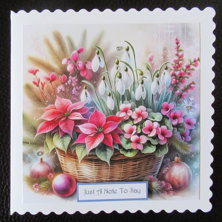 Delicate Frozen Flowers Card Fronts by Davina Rundle