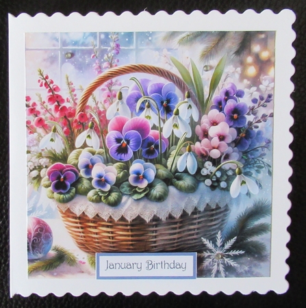 Delicate Frozen Flowers Card Fronts by Davina Rundle