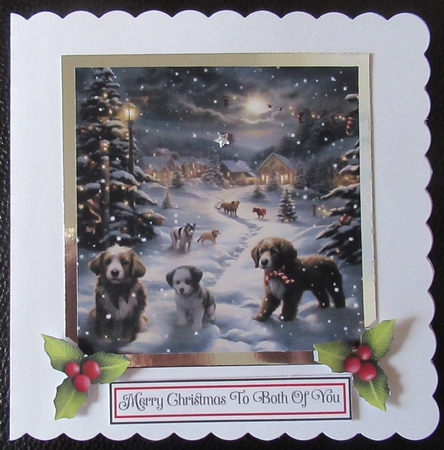 Christmas Puppy Card Toppers by Davina Rundle