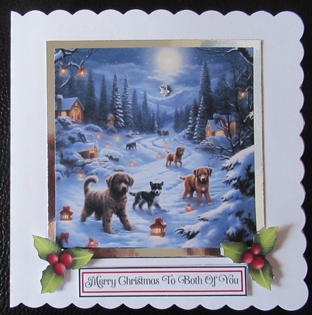 Christmas Puppy Card Toppers by Davina Rundle