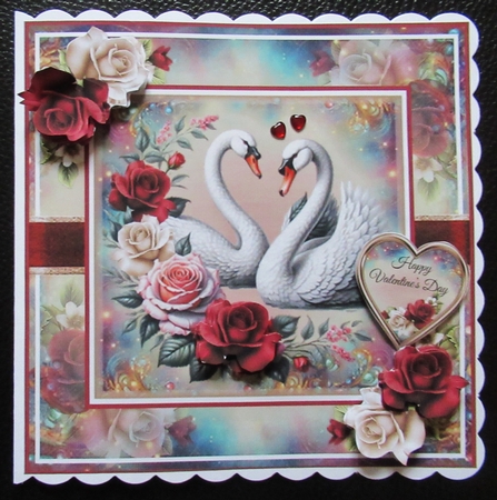 Valentine Swans Mini Page Kit  by Davina Rundle