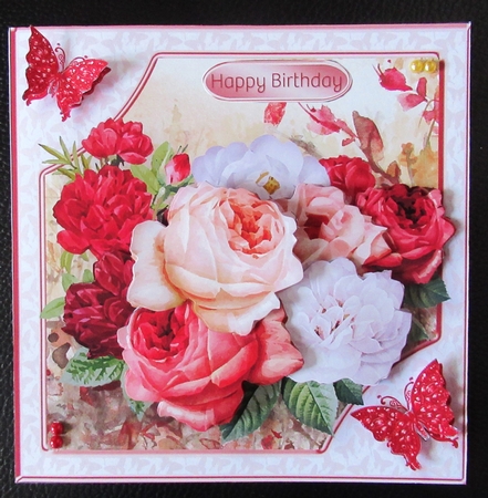 Bouquet of Roses - Decoupage Card Mini Kit by Davina Rundle