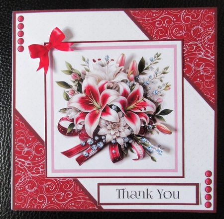Red and White Lily Arrangements by Davina Rundle
