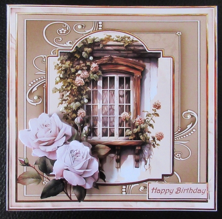 Flowers around the window 7x7 by Davina Rundle