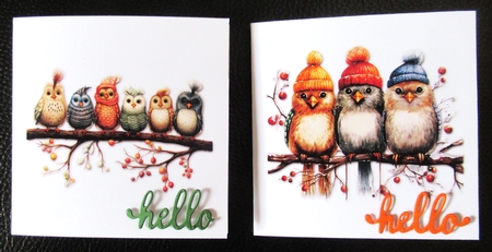 Cute Birds Card Toppers by Davina Rundle
