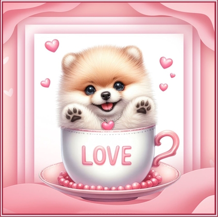 Pup in a cup by Davina Rundle