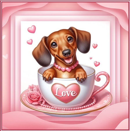 Pup in a cup by Davina Rundle