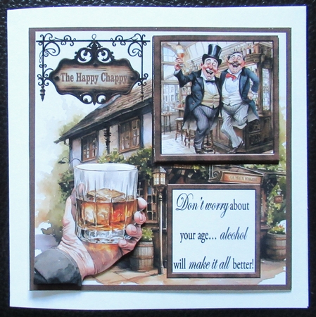 2 Panel Birthday CHEERS card front 3 by Davina Rundle