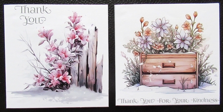 Snowy Wildflowers Card Toppers by Davina Rundle